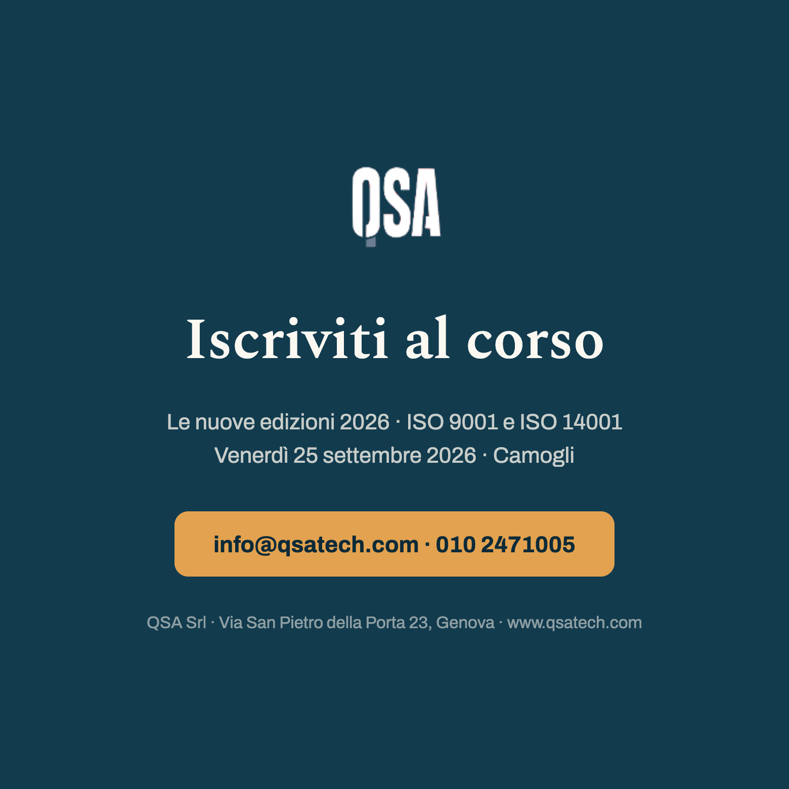 Iscriviti al corso sulle nuove edizioni 2026 di ISO 9001 e ISO 14001